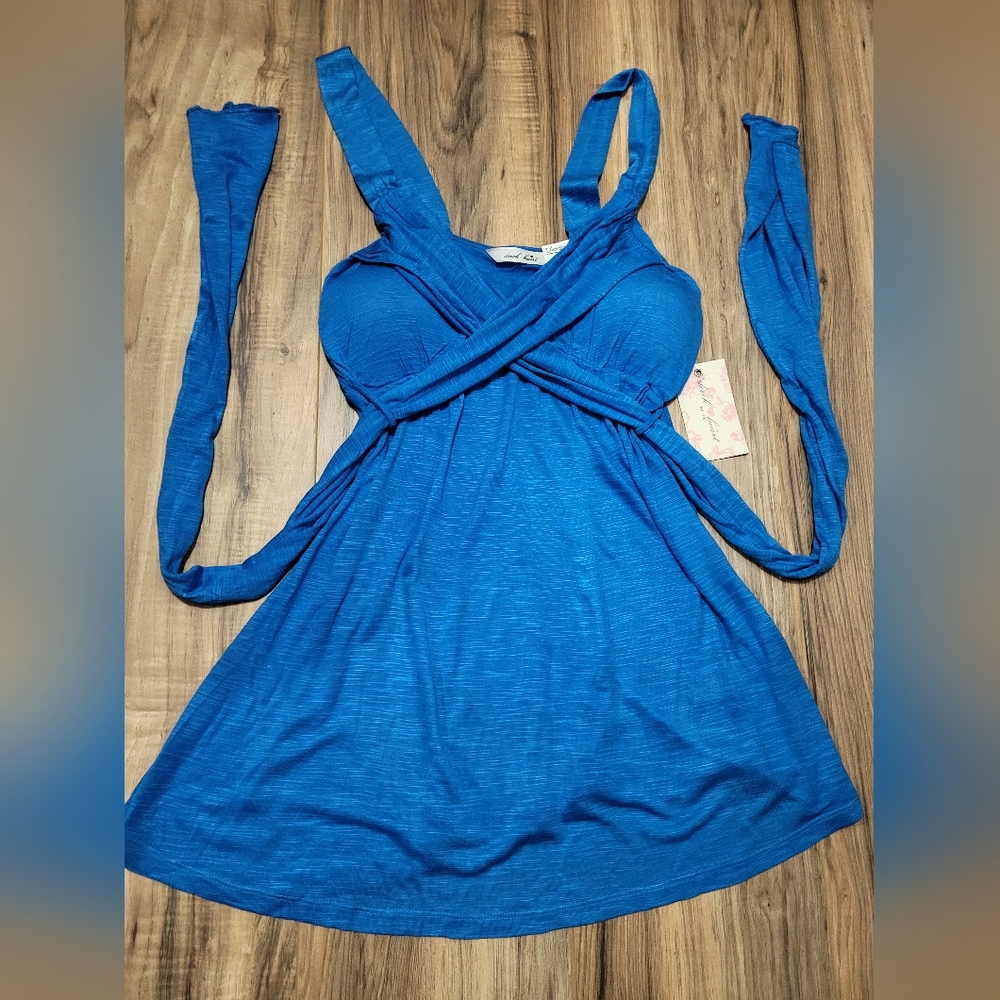 Derek Heart Wrap Tie Tank Top
